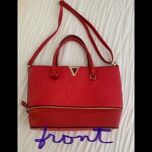 Red Brief Case/Tote Bag/Overnight Bag